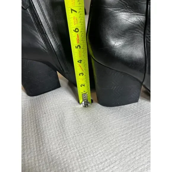 Tory Burch Black Leather 4" Heel Boots Women's Size 10M - Picture 8 of 8